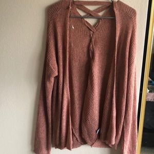 Rust pink cardigan